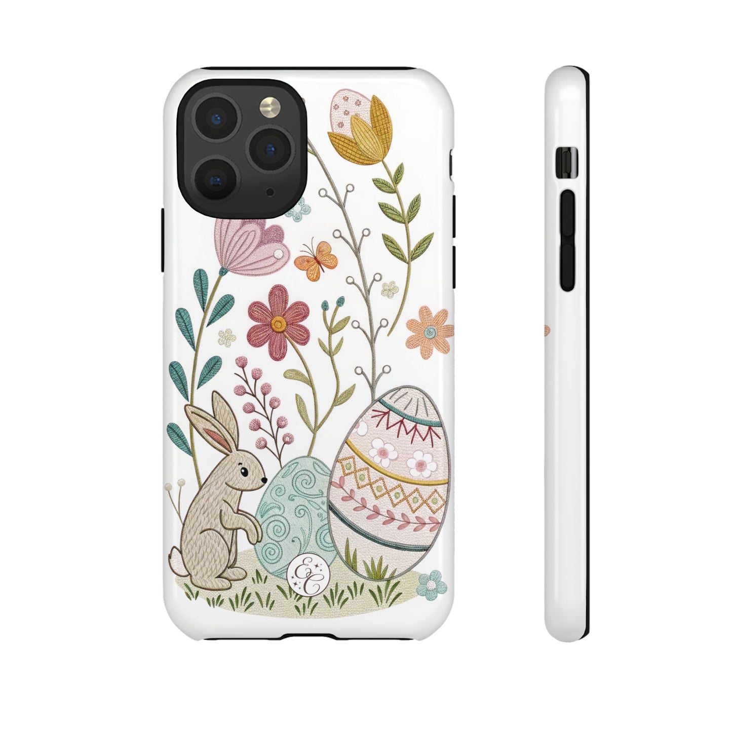 Bunny & Easter Egg Floral Tough Phone Case