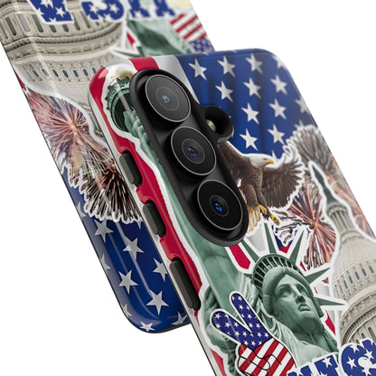 Patriotic USA Collage Tough Phone Case