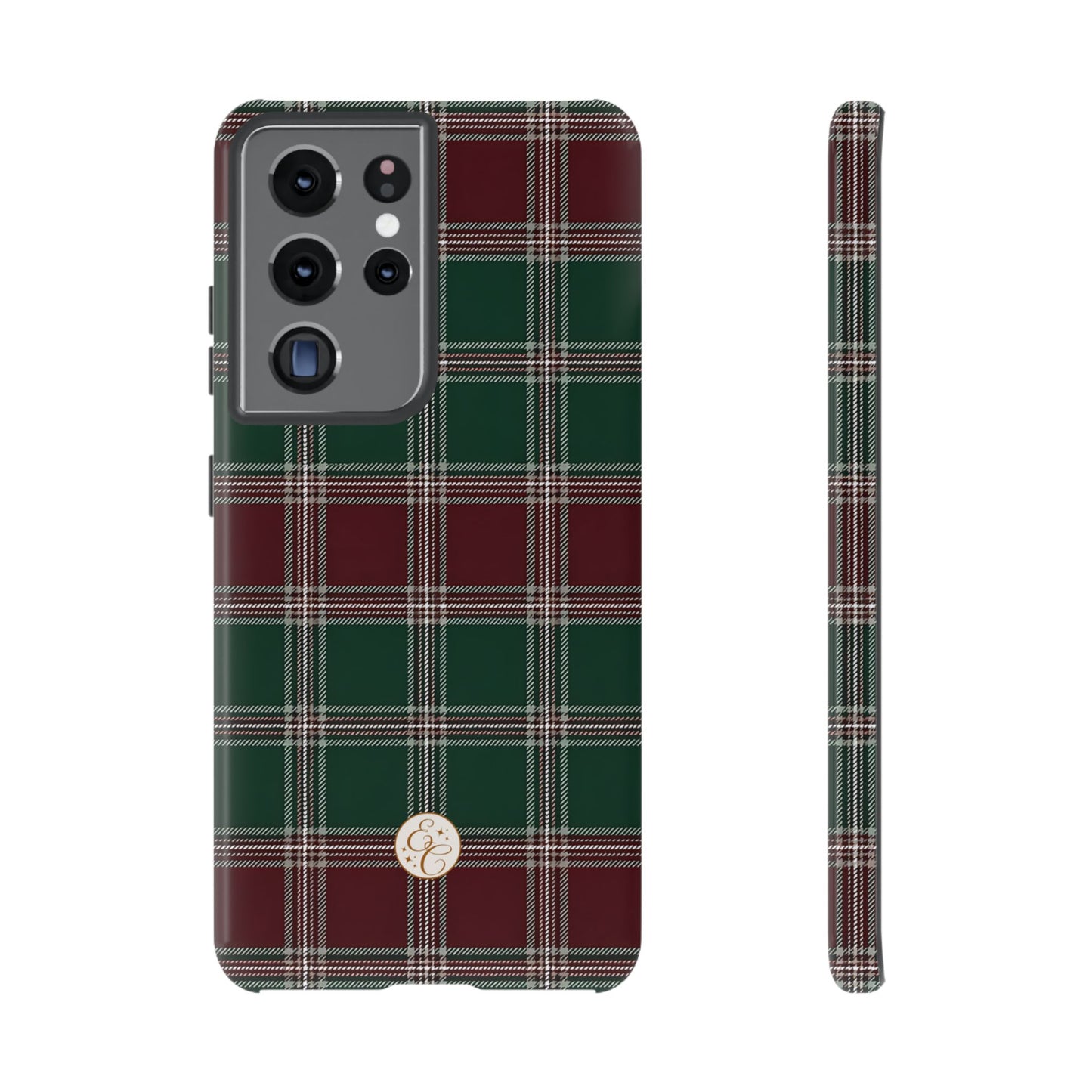 Green & Burgundy Plaid Tough Phone Case