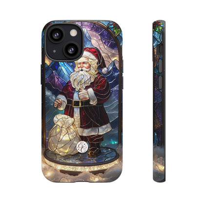 Santa Claus Stained Glass Tough Phone Case