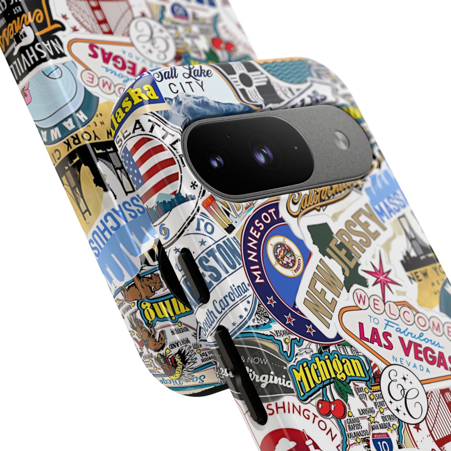 USA Travel Stickers Tough Phone Case