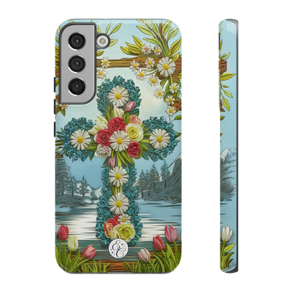 Floral Cross Tough Phone Case