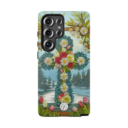 Floral Cross Tough Phone Case