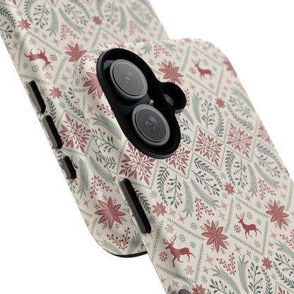 Red Reindeer Christmas Pattern Phone Case