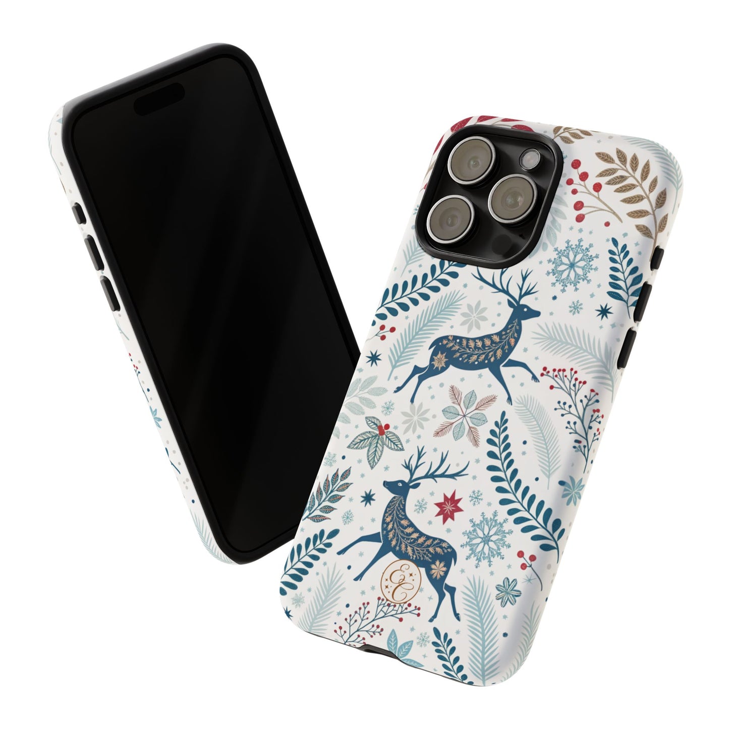Blue Winter Deer Tough Phone Case