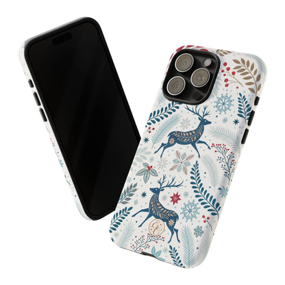 Blue Winter Deer Tough Phone Case