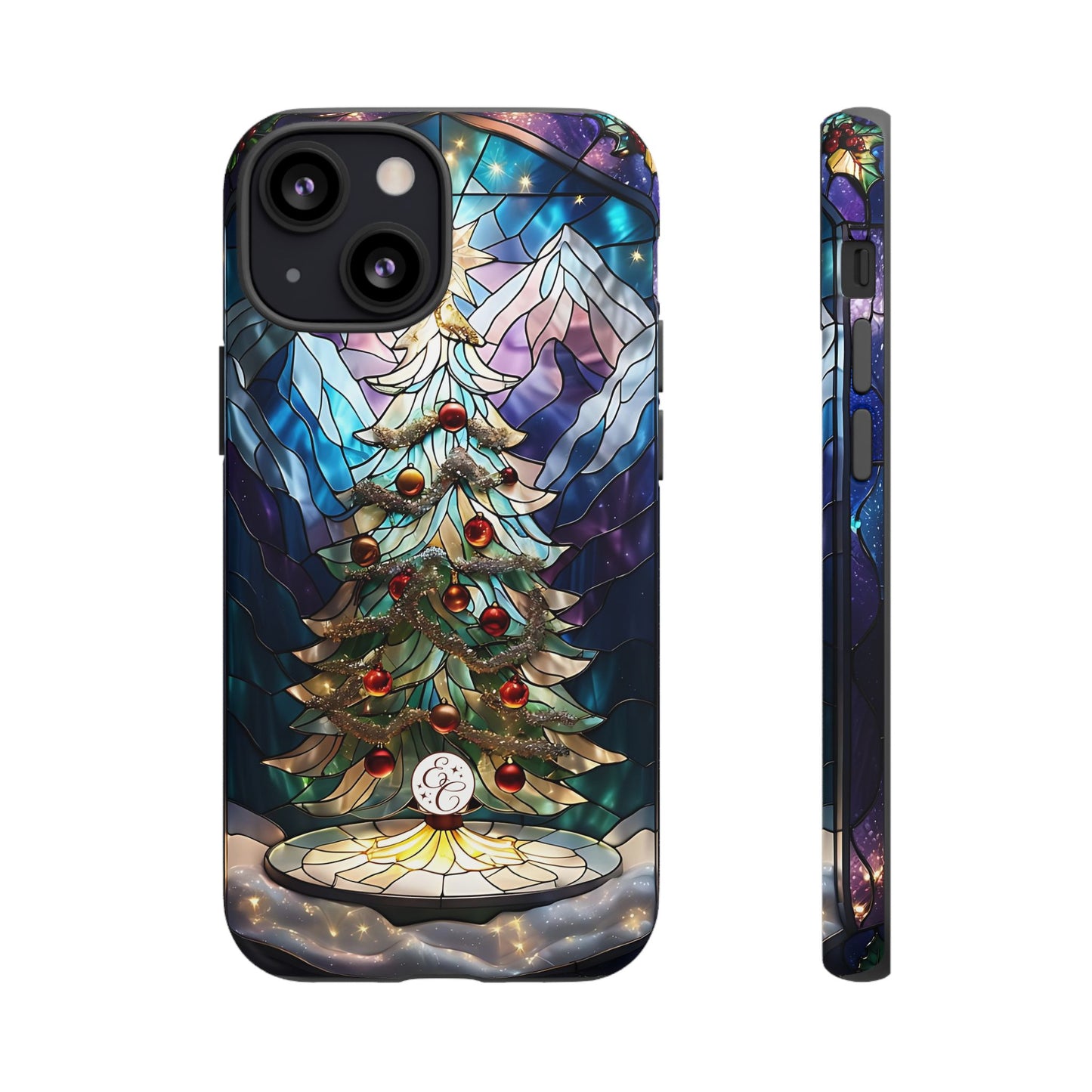 Christmas Tree Stained Glass Tough Phone Case