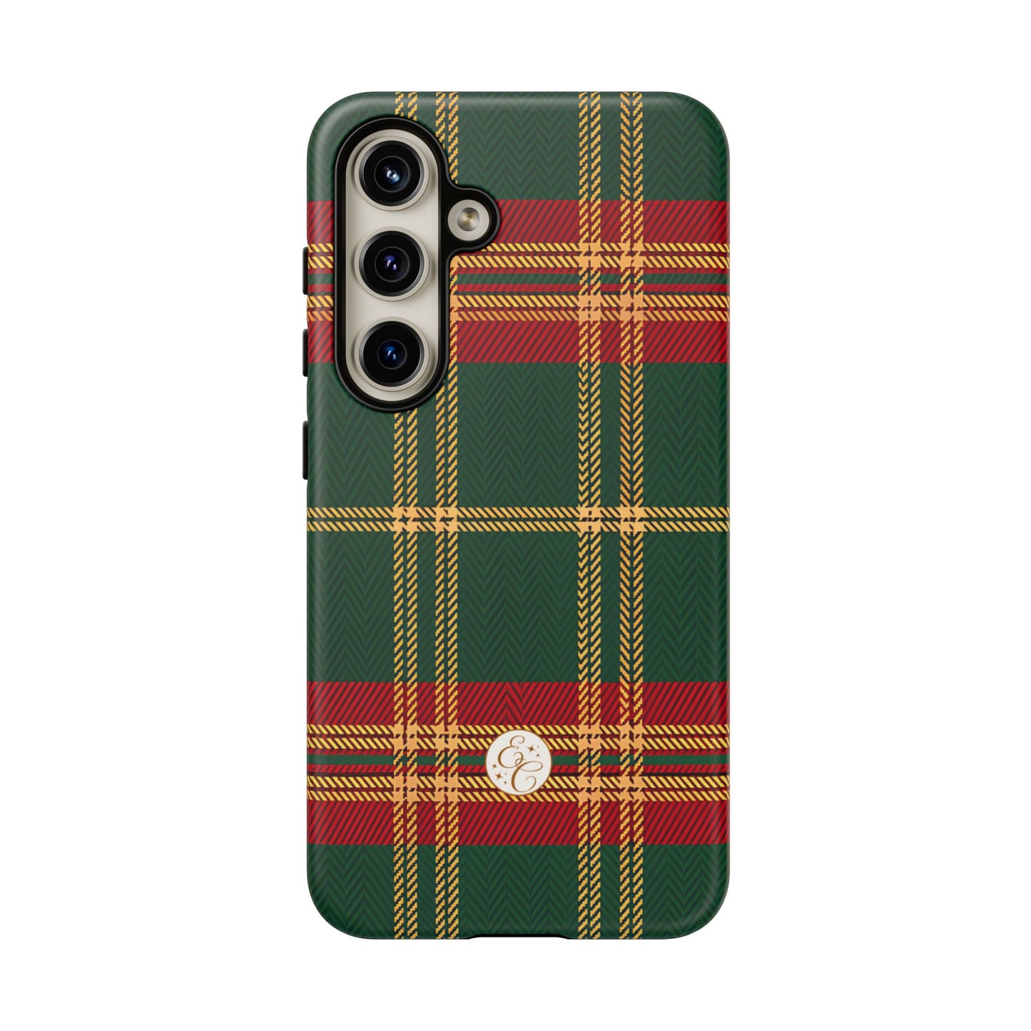 Green Red & Gold Plaid Tough Phone Case