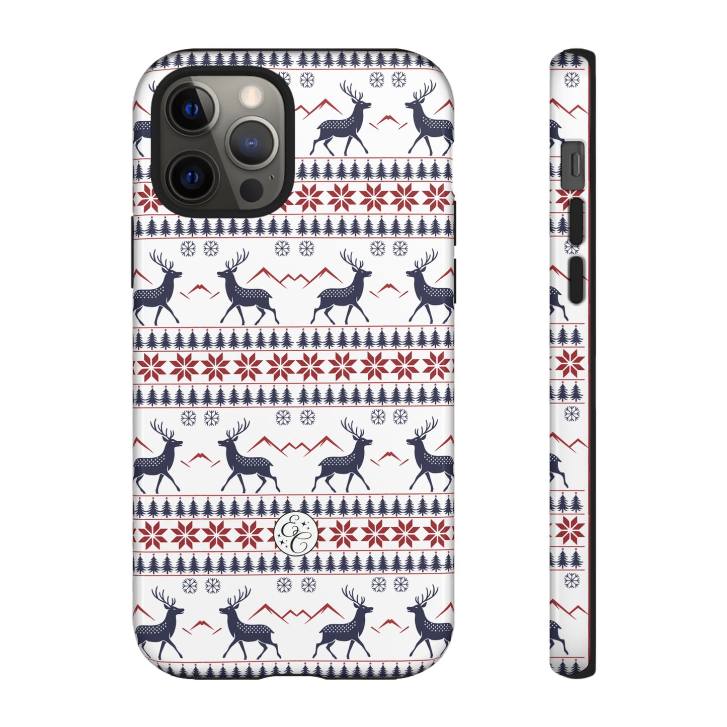 Christmas Reindeer Pattern Tough Phone Case