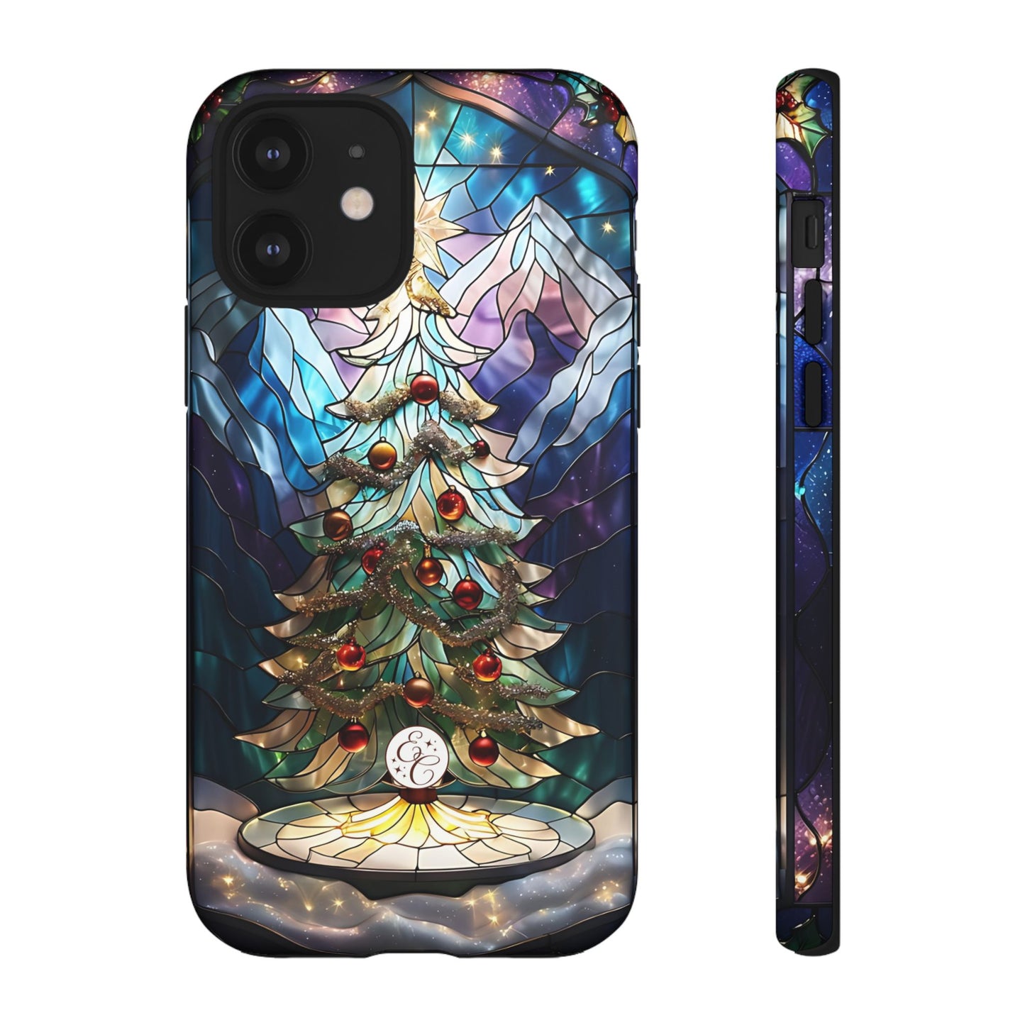 Christmas Tree Stained Glass Tough Phone Case