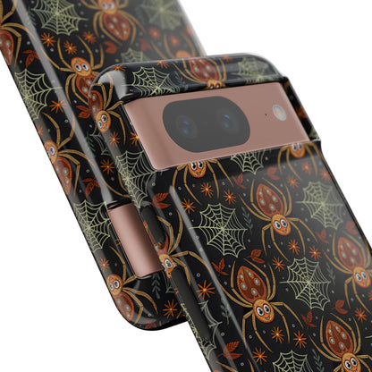 Boho Halloween Spider Pattern Tough Phone Case
