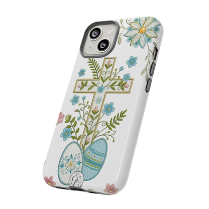 Vintage Easter Floral Cross Tough Phone Case
