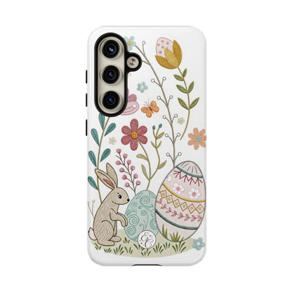 Bunny & Easter Egg Floral Tough Phone Case
