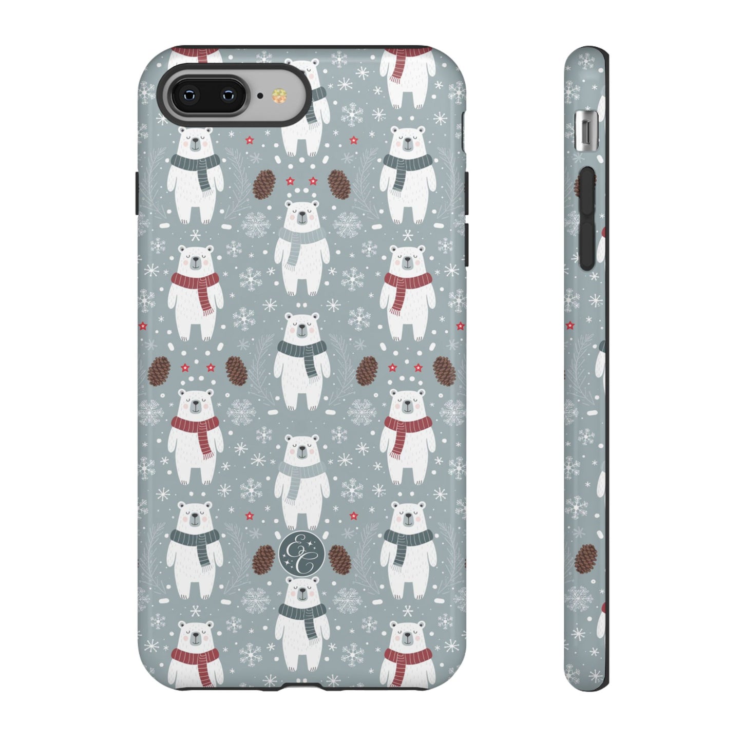 Cute Polar Bear Pattern Tough Phone Case