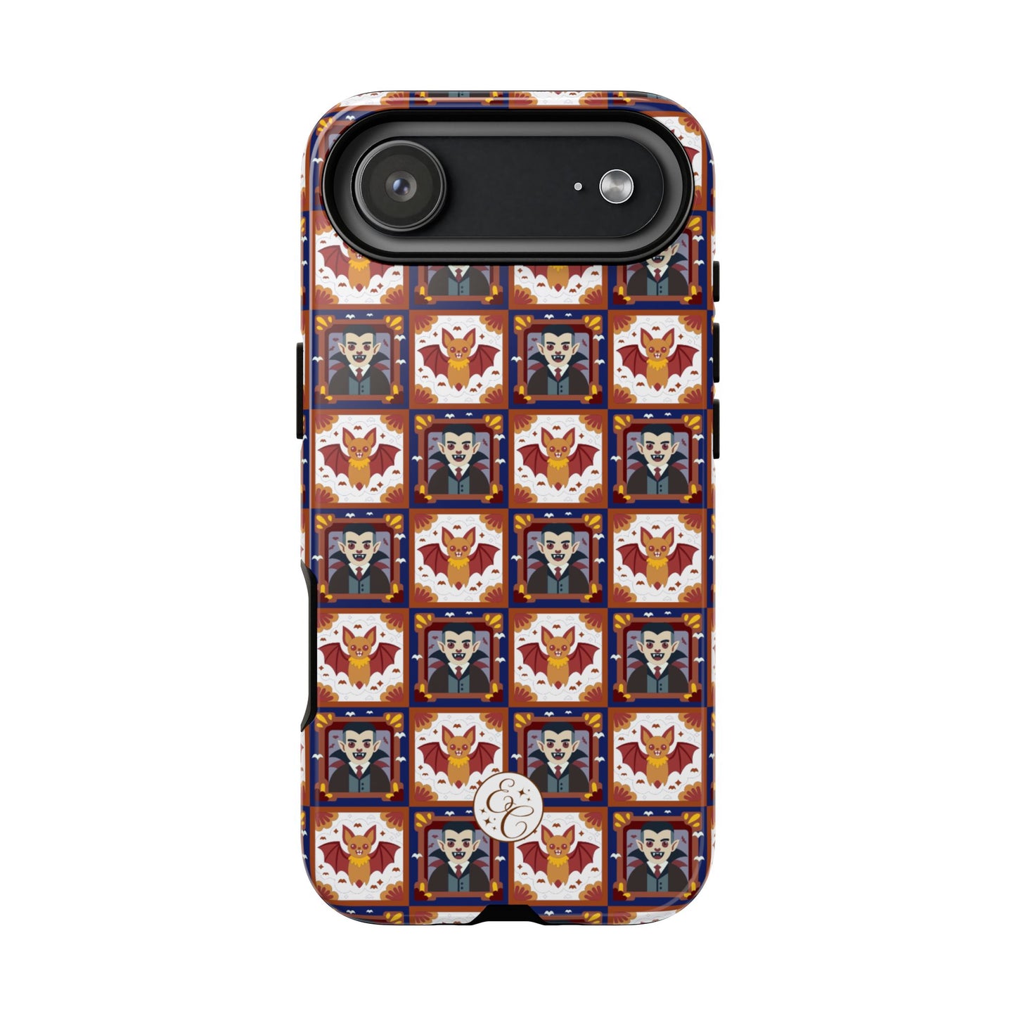 Dracula & Bat Pattern Tough Phone Case