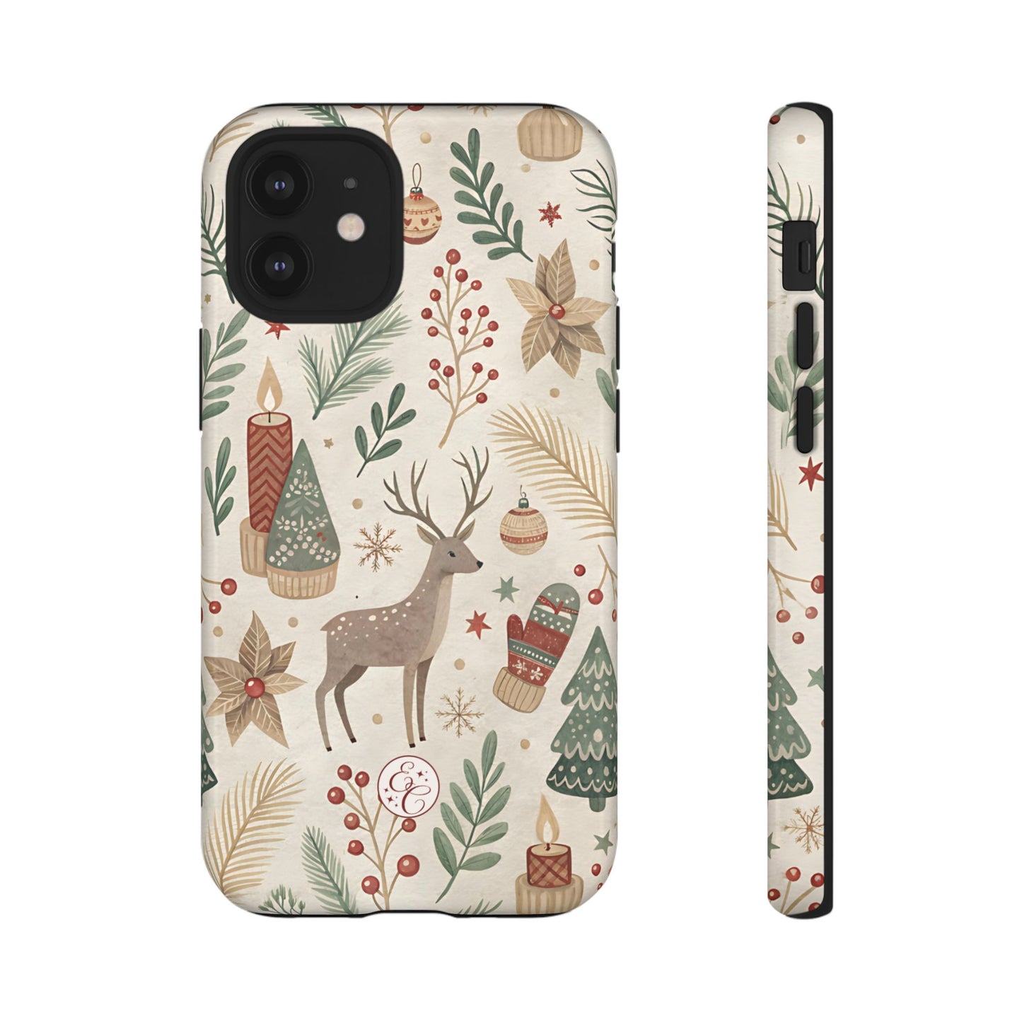 Rustic Christmas Reindeer Tough Phone Case