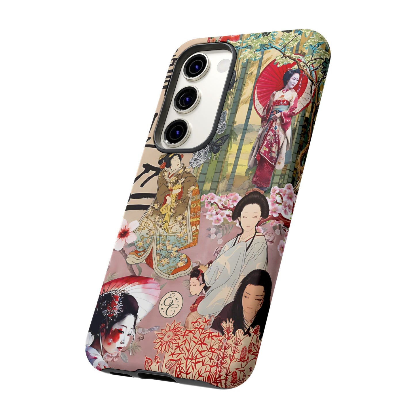 Japanese Geisha Collage Tough Phone Case