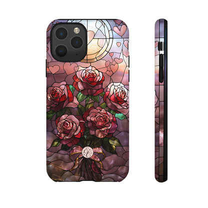 Bouquet of Roses Stained Glass Tough Phone Case