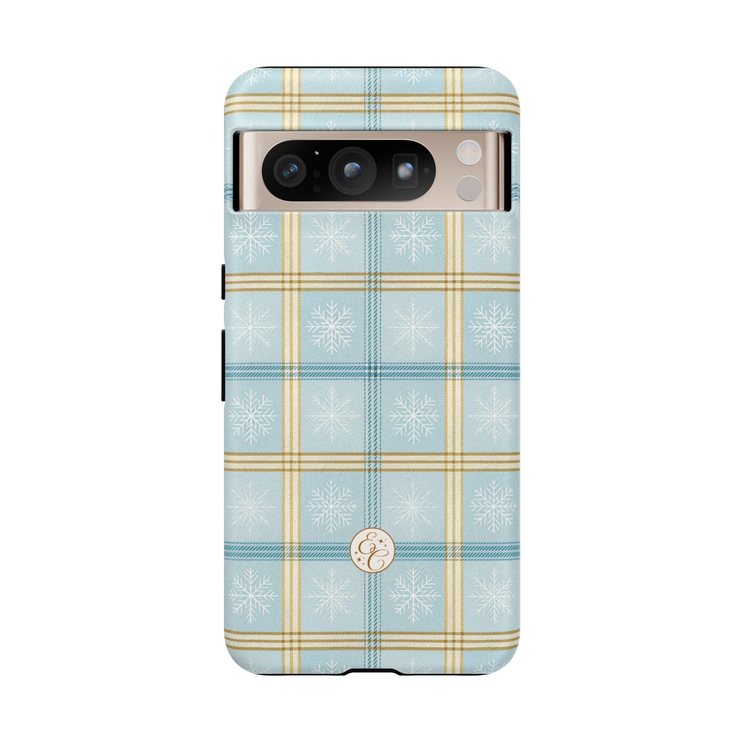 Blue Winter Plaid Tough Phone Case