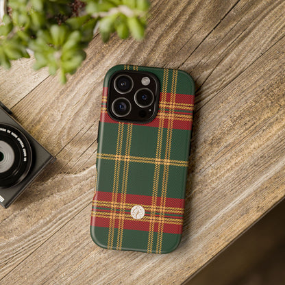 Green Red & Gold Plaid Tough Phone Case