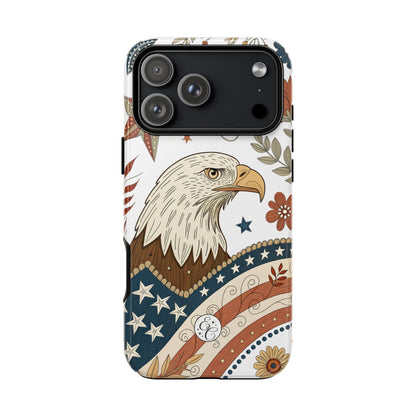 Boho Patriotic Eagle Tough Phone Case