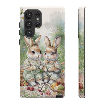 Vintage Bunny Picnic Tough Phone Case