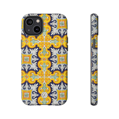 Vintage Floral Tile Tough Phone Case