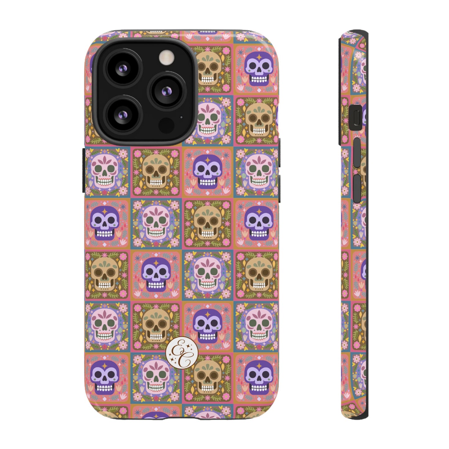 Sugar Skull Pattern Tough Phone Case