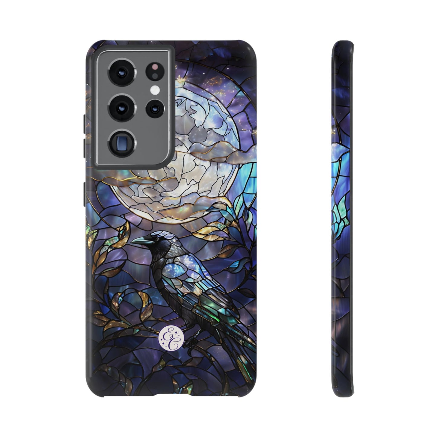 Stained Glass Raven Tough Phone Case