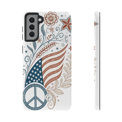 Boho American Flag Tough Phone Case