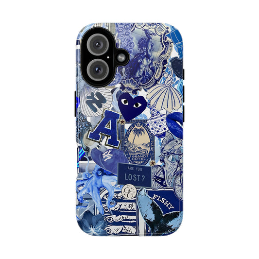 Blue Collage Tough Phone Case