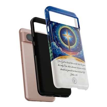 Celestial Cross - John 3:16 Tough Phone Case