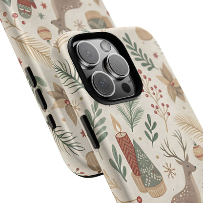 Rustic Christmas Reindeer Tough Phone Case