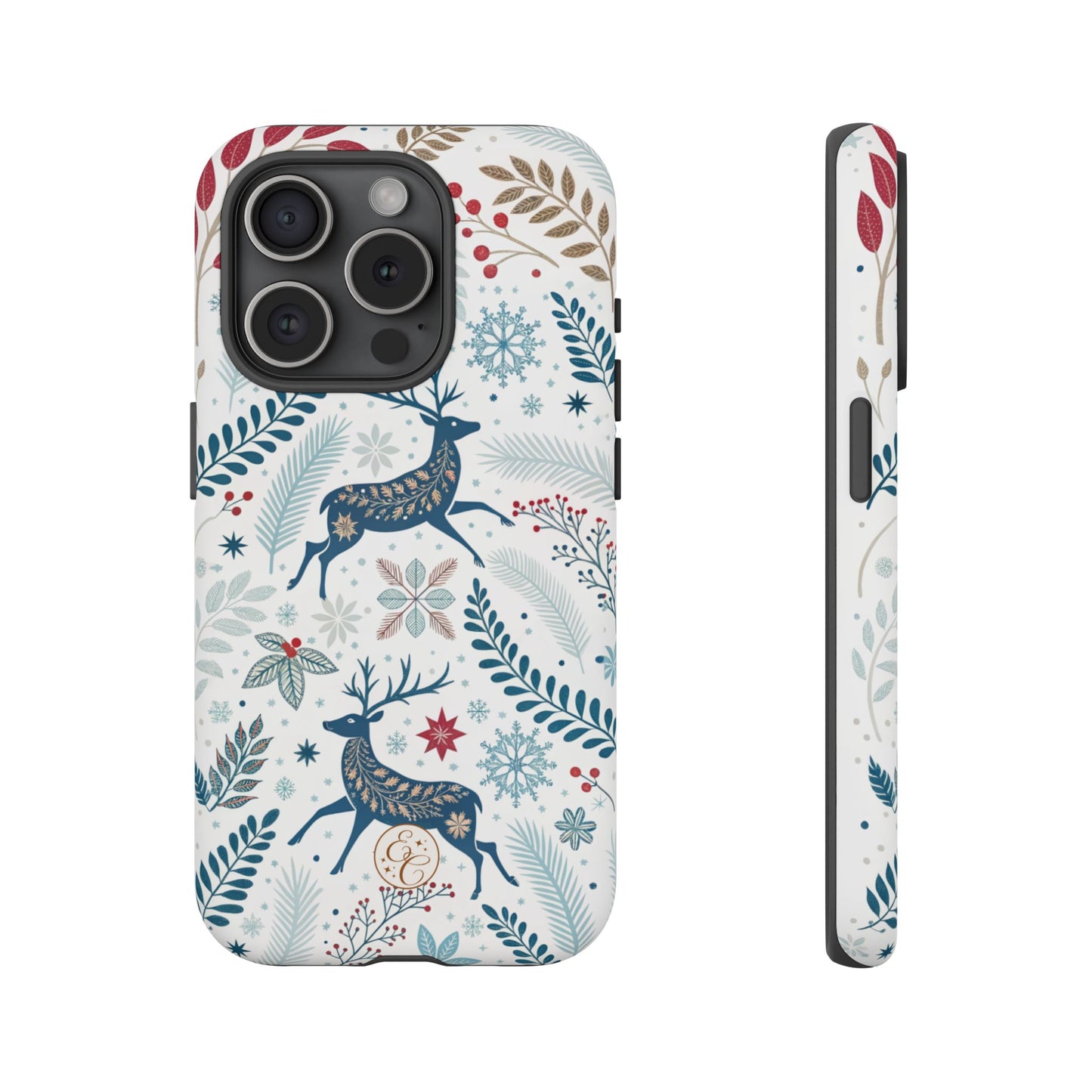 Blue Winter Deer Tough Phone Case