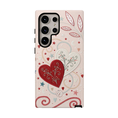Interlinked Hearts Tough Phone Case