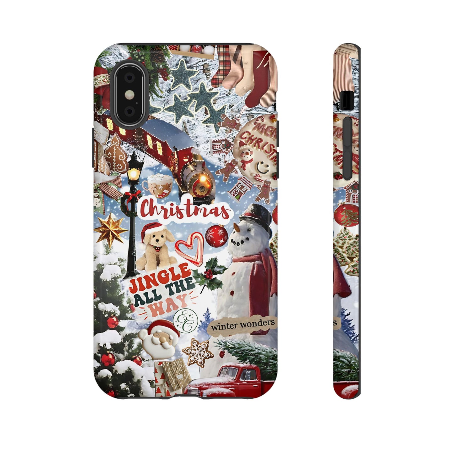 Christmas Holiday Collage Tough Phone Case