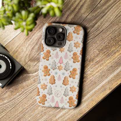 Christmas Gingerbread Man Pattern Tough Phone Case