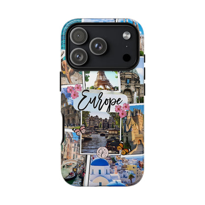 Europe Travel Collage Tough Phone Case
