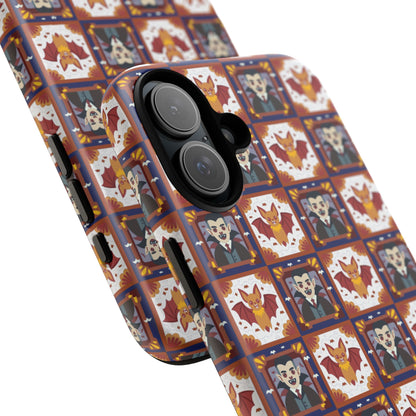 Dracula & Bat Pattern Halloween Phone Case