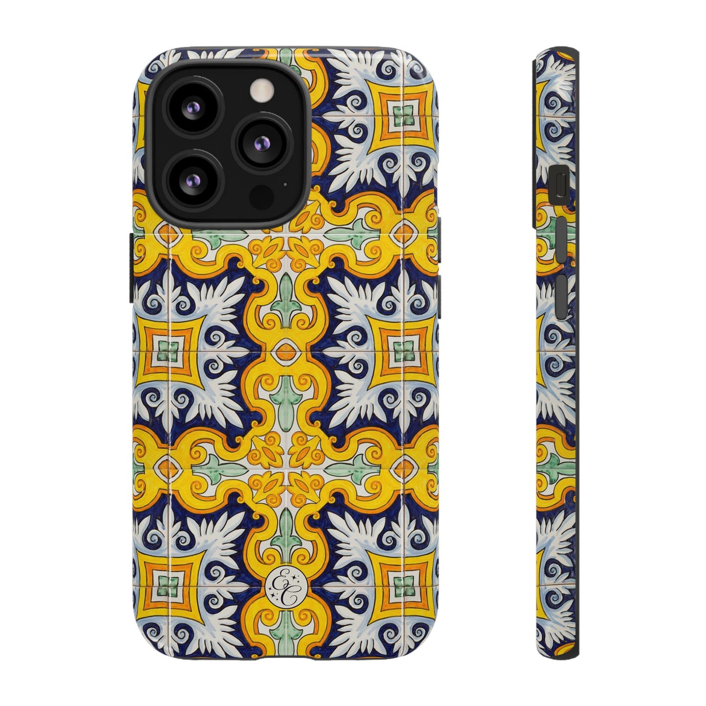 Vintage Floral Tile Tough Phone Case