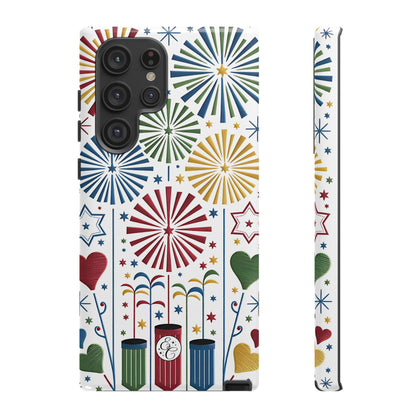 Colorful Fireworks and Stars Tough Phone Case