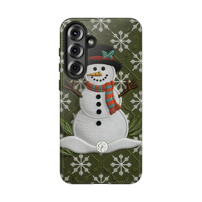 Christmas Snowman Tough Phone Case