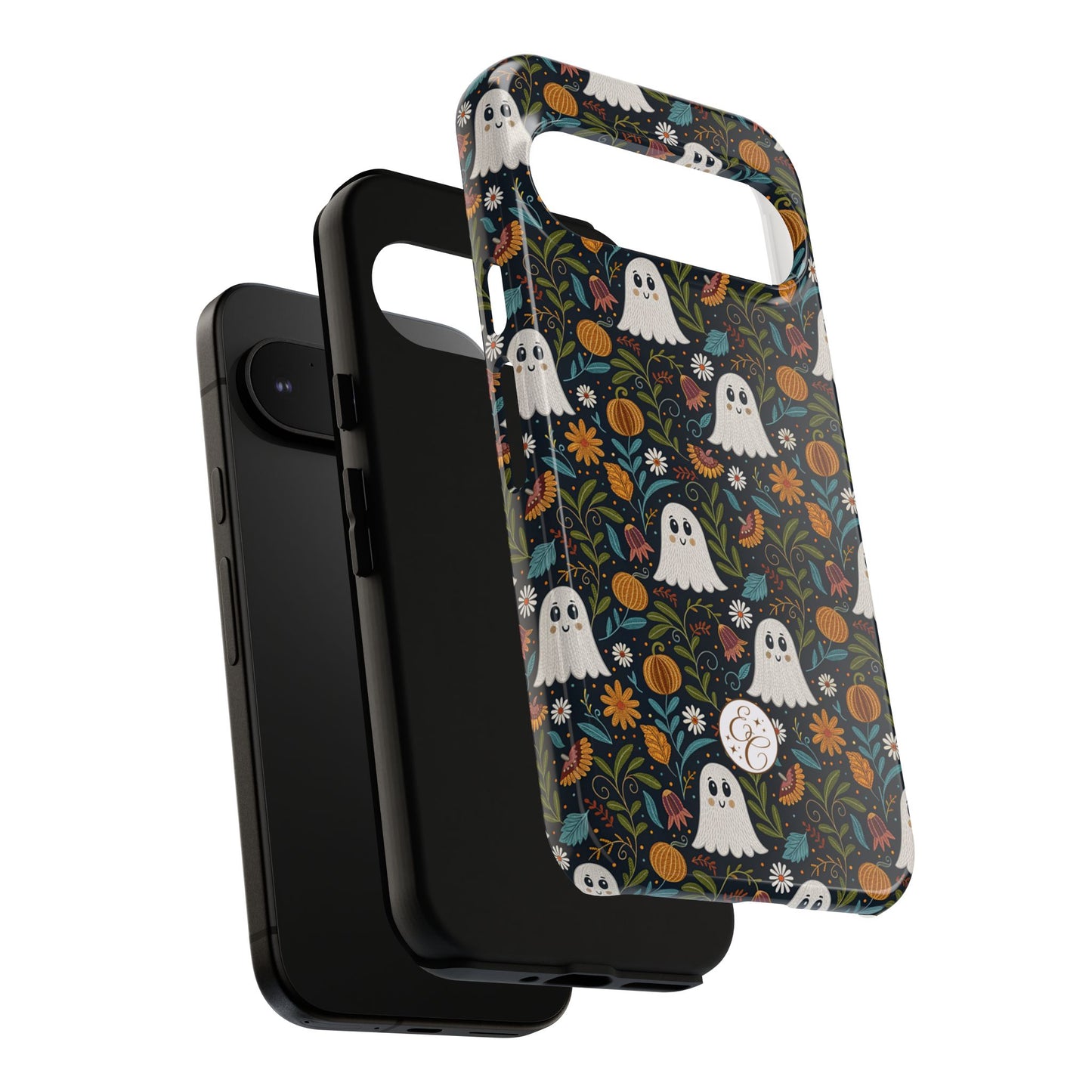 Boho Halloween Ghost Pattern Tough Phone Case
