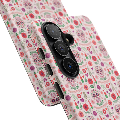 Pink Boho Day of the Dead Tough Phone Case