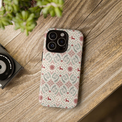 Red Reindeer Christmas Pattern Phone Case