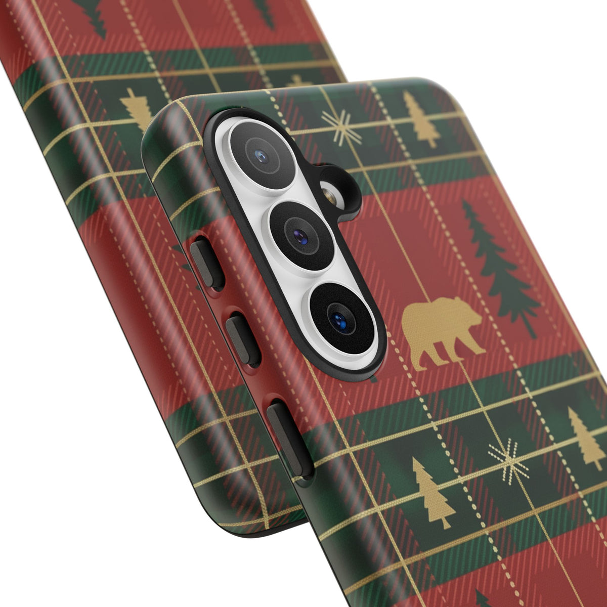 Christmas Bear Plaid Phone Case