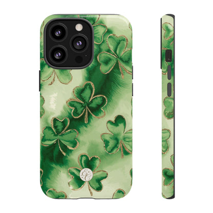 Shamrock Watercolor Pattern Tough Phone Case