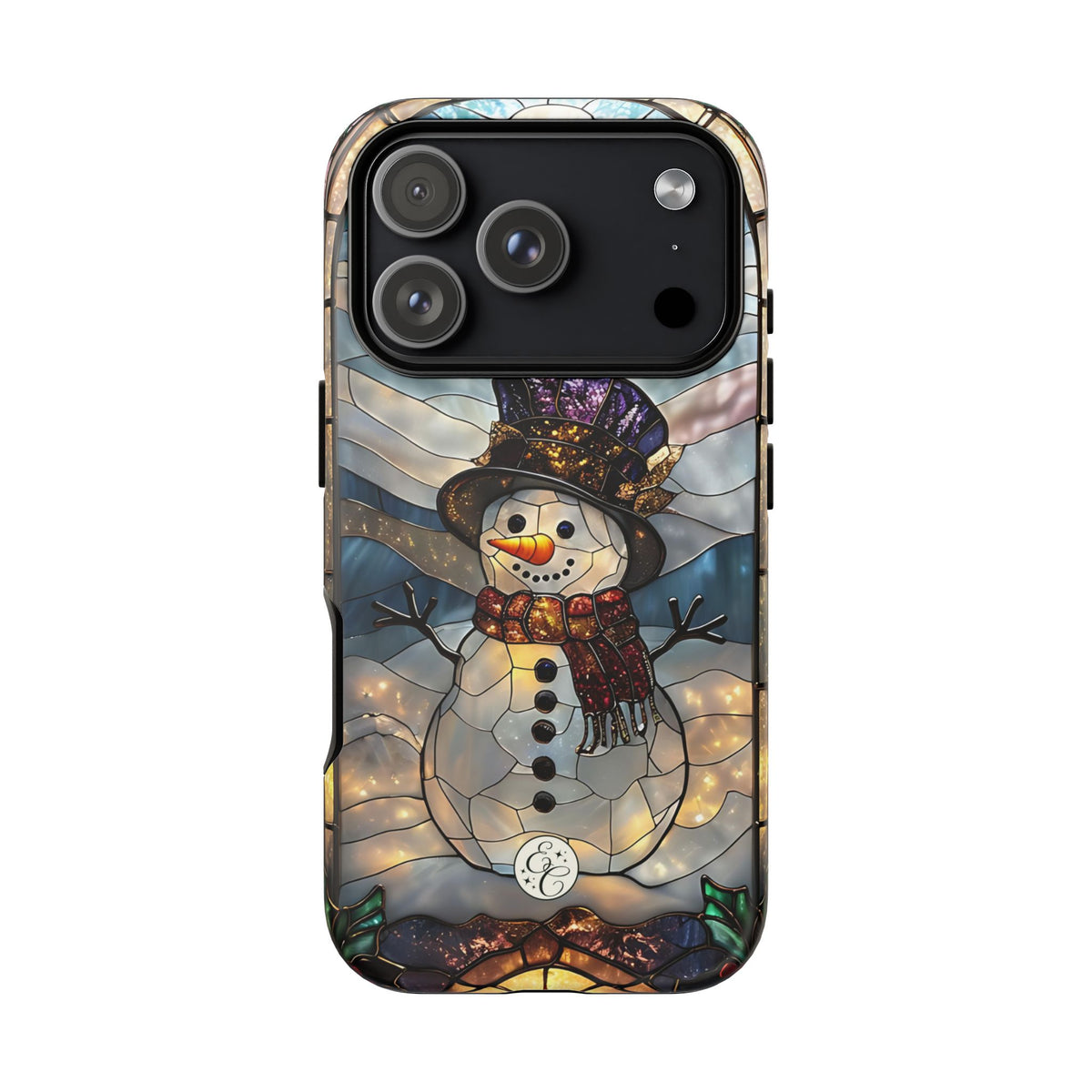 Snowman Stained Glass Phone Case