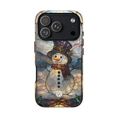 Snowman Stained Glass Phone Case