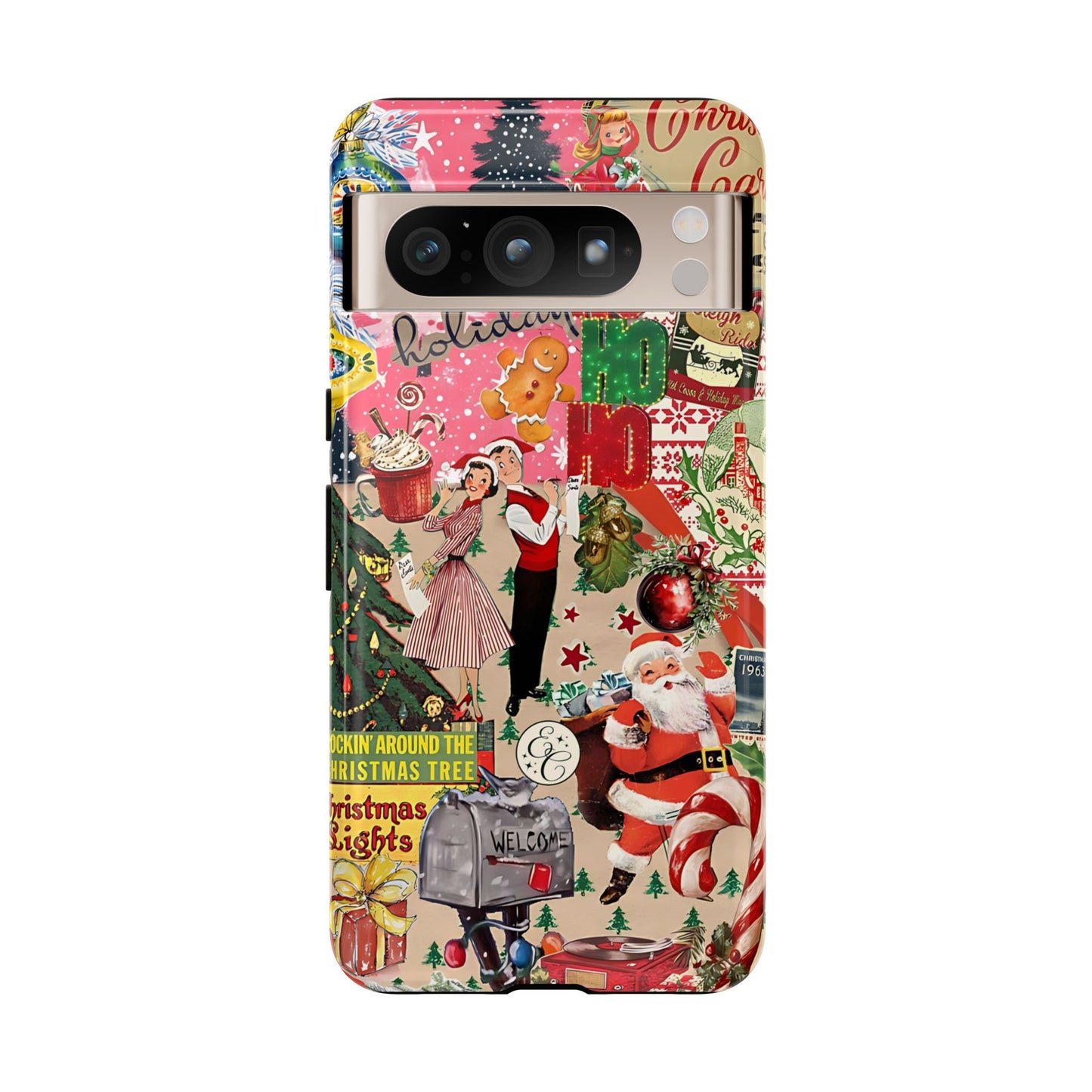 Vintage Christmas Collage Tough Phone Case